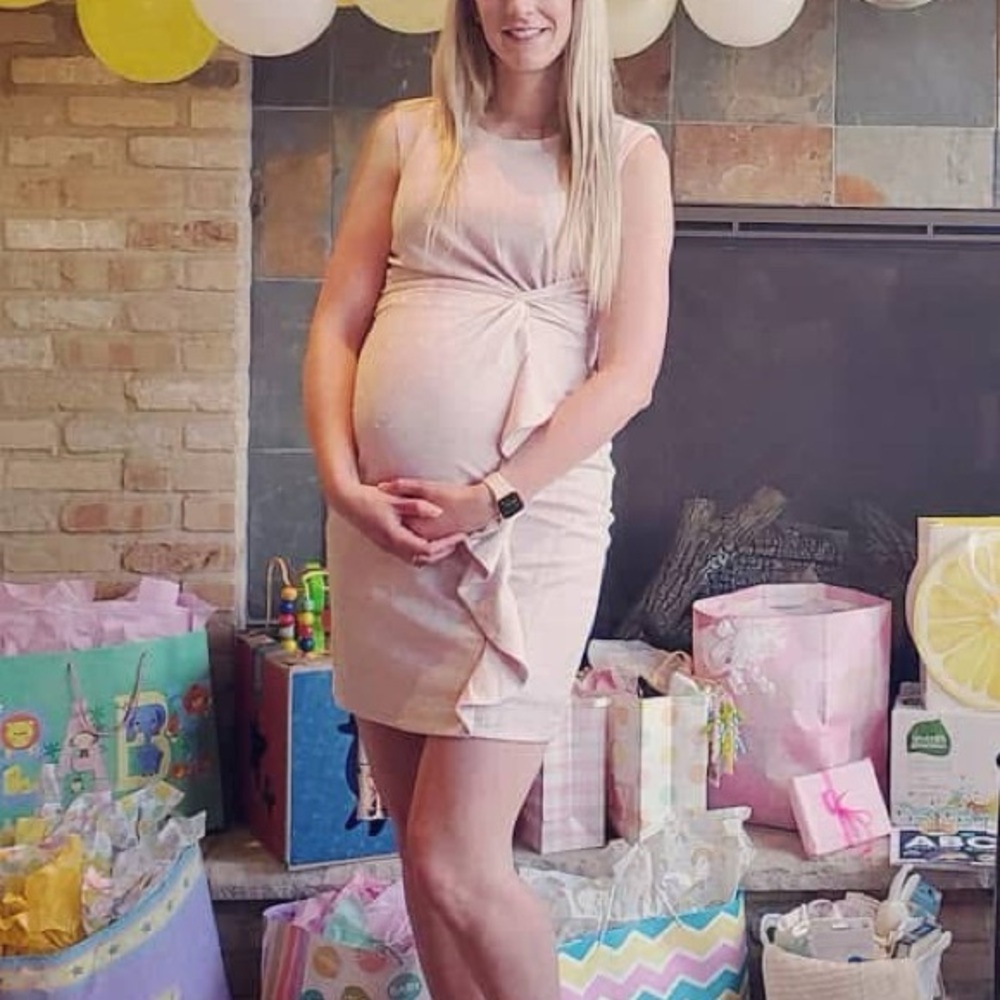 Sd collection cocktail, dress, pink glitter maternity